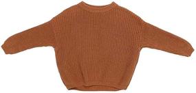 img 3 attached to 🧥 Cute Toddler Girls Cable Knit Sweater: Long Sleeve Solid Pullover for Fall/Winter