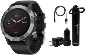 img 4 attached to 🏃 Garmin Fenix 6 Премиум Мультиспортивные GPS-часы с измерением уровня кислорода в крови - полный комплект с Power Pack от Wearable4U (стандартный/серебристый с черным ремешком)