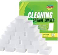 🧽 100 pack magic cleaning foam sponges, extra durable melamine eraser pads, kitchen & bathroom scrubbers for furniture, walls, floors - multipurpose wash supplies logo