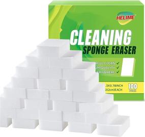 img 4 attached to 🧽 100 Pack Magic Cleaning Foam Sponges, Extra Durable Melamine Eraser Pads, Kitchen & Bathroom Scrubbers for Furniture, Walls, Floors - Multipurpose Wash Supplies