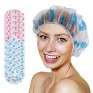 🚿 10-pack reusable waterproof shower cap - elastic bathing hair cap for salon, spa, home, hotel, and travel - eva plastic hair cap for men and women logo