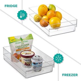 img 3 attached to 🏺 6-Piece Set of Durable Refrigerator Organizer Bins - Freezer & Fridge Bins, Neat Organizer with Clear Plastic Storage, Can Rack Organizer, and Egg Organizer - Ideal Kitchen Storage for Cabinets and Countertops