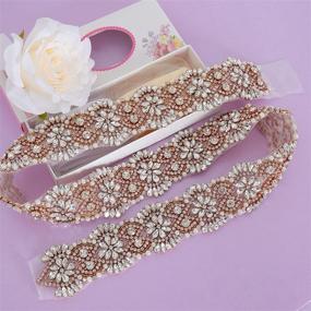 img 2 attached to 💎 Elegant Rhinestone Crystal Bridal Belt: Stunning Wedding Sash with Pearl Decoration