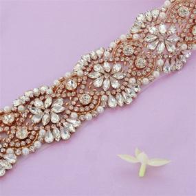 img 1 attached to 💎 Elegant Rhinestone Crystal Bridal Belt: Stunning Wedding Sash with Pearl Decoration