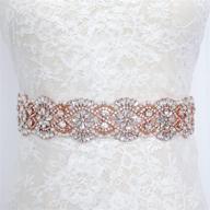 💎 elegant rhinestone crystal bridal belt: stunning wedding sash with pearl decoration logo