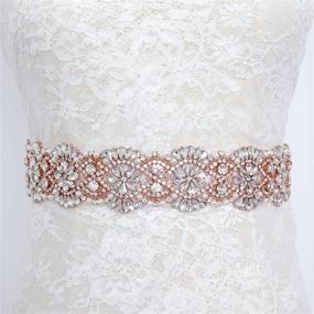 img 4 attached to 💎 Elegant Rhinestone Crystal Bridal Belt: Stunning Wedding Sash with Pearl Decoration