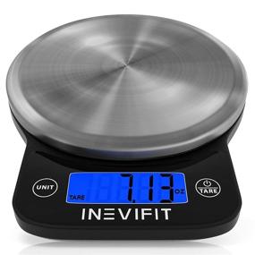 img 4 attached to 🍽️ INEVIFIT Digital Kitchen Scale: Accurate Multifunction Food Scale for Precise Measurements up to 13 lbs/6kgs, Sleek Modern Black Design with Premium Stainless Steel and Includes Batteries