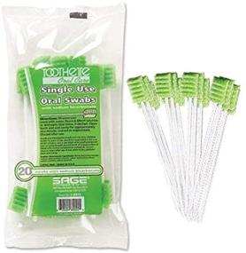 img 2 attached to Sage Toothette Oral Swabs with Sodium Bicarbonate - Effective Oral Care (Pack of 20)