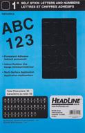 🎨 stick-on vinyl letters and numbers by headline sign: black, 1-inch - perfect for easy customization! logo