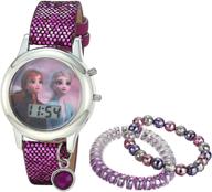 👧 disney girls' multicolor quartz watch with rubber strap, model fzn45048az, size 13 logo
