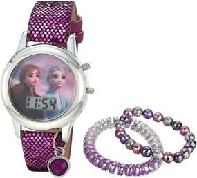 img 4 attached to 👧 Disney Girls' Multicolor Quartz Watch with Rubber Strap, Model FZN45048AZ, Size 13