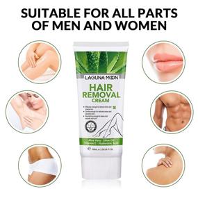 img 1 attached to 🌿 Lagunamoon Hair Removal Cream: Gentle and Safe Depilatory Solution for All Skin Types - Painless Hair Removal Cream for Women and Men