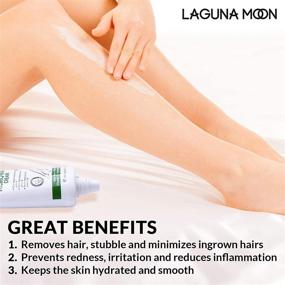 img 2 attached to 🌿 Lagunamoon Hair Removal Cream: Gentle and Safe Depilatory Solution for All Skin Types - Painless Hair Removal Cream for Women and Men