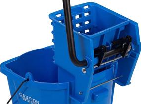 img 1 attached to Carlisle 3690414 Blue Commercial Mop 🧹 Bucket - 35 Quart Capacity, Side Press Wringer