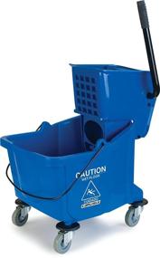 img 2 attached to Carlisle 3690414 Blue Commercial Mop 🧹 Bucket - 35 Quart Capacity, Side Press Wringer