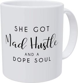 img 1 attached to Mad Hustle Soul Birthday Coffee Mugs: Perfect Gift for Mom and Boss Lady Mother Hustler, 11 Ounces, Ideal for Graduation, Woman Thank You, Beautiful For Women Mom Boss