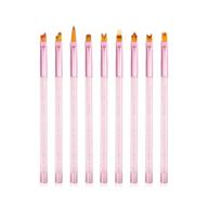 💅 9-piece douborq nail brush pen set: gradient painting brushes for uv gel flower drawing – ideal for professional salons and home diy nail art (pink) logo