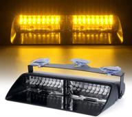 🚨 xprite amber yellow 16 led high intensity led law enforcement emergency strobe lights: roof/dash/windshield mount with suction cups logo