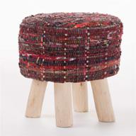 🪑 red harris fabric round stool by christopher knight home - enhanced seo logo