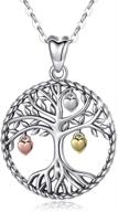 🌳 elegant sterling silver tree of life necklace: beautiful family tree pendant jewelry for women logo