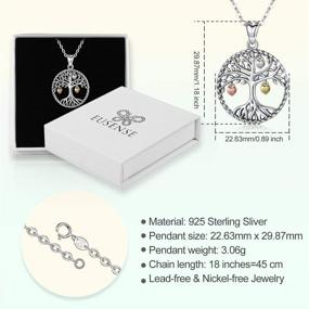 img 2 attached to 🌳 Elegant Sterling Silver Tree of Life Necklace: Beautiful Family Tree Pendant Jewelry for Women