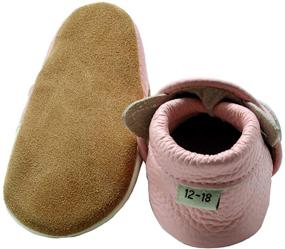 img 2 attached to 👶 iEvolve Soft Leather Baby Shoes: First Walker Shoes, Crib Shoes, Moccasins for Toddlers