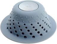 🛁 slipx solutions gray dome drain protector - pop-up drain hair catcher, silicone & stainless steel, effective clog prevention logo