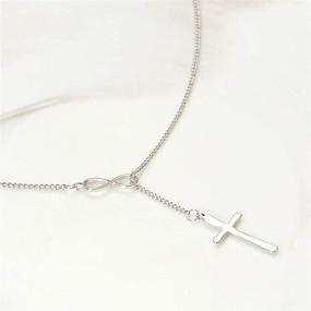 img 3 attached to 🕊️ Dear Ava First Communion Gift Necklace: Cherishing Her 1st Holy Communion with an Infinity Cross