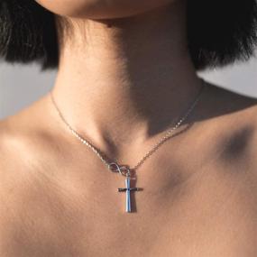 img 1 attached to 🕊️ Dear Ava First Communion Gift Necklace: Cherishing Her 1st Holy Communion with an Infinity Cross