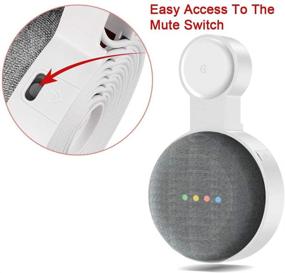 img 1 attached to 📱 Улучшенное крепление на стену для Google Home Mini - обновленный дизайн, экономия места, крепление к розетке с управлением проводами (1 шт., белый)
