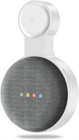img 4 attached to 📱 Улучшенное крепление на стену для Google Home Mini - обновленный дизайн, экономия места, крепление к розетке с управлением проводами (1 шт., белый)