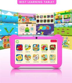 img 3 attached to 📱 Детский планшет Android 9.0, 2 гб ОЗУ и 16 гб ПЗУ, детский планшет с родительским контролем WiFi & защитным чехлом для детей, розовый