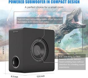 img 3 attached to BESTISAN Compact Bluetooth 5.0 Home Audio Subwoofer with Powerful Deep Bass Response for Home Theater Systems, TV, Speakers – Optical/Bluetooth/RCA Compatible, Black