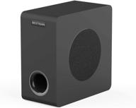 bestisan compact bluetooth 5.0 home audio subwoofer with powerful deep bass response for home theater systems, tv, speakers – optical/bluetooth/rca compatible, black logo