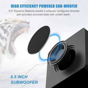 img 2 attached to BESTISAN Compact Bluetooth 5.0 Home Audio Subwoofer with Powerful Deep Bass Response for Home Theater Systems, TV, Speakers – Optical/Bluetooth/RCA Compatible, Black