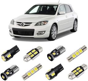 img 4 attached to 🔆 Сверхяркий комплект внутренней подсветки LED 6000K для Mazda 3 Хэтчбек 2003-2009 включая светильники номерного знака и инструмент для установки