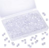 📦 1000 pieces clear safety replacement earring backs - silicone earring stoppers with plastic box for fish hook earring studs, hoops, and supplies logo