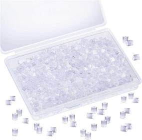 img 4 attached to 📦 1000 Pieces Clear Safety Replacement Earring Backs - Silicone Earring Stoppers with Plastic Box for Fish Hook Earring Studs, Hoops, and Supplies