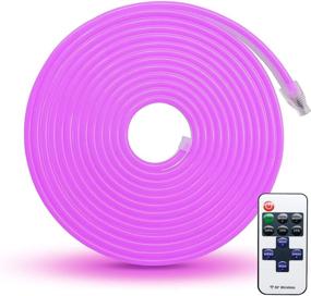 img 3 attached to M.best Neon LED Strip Lights - 16.4ft/5m 600 SMD2835 LEDs Waterproof Flexible Purple 💜 LED Neon Light with Dimmable Remote and 12V Power Supply for Indoor and Outdoor Decor