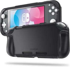 img 4 attached to 🎮 Fintie Nintendo Switch Lite Case - Shock Proof Silicone Cover with Anti-Slip Grip in Black