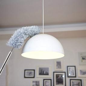 img 1 attached to 🔍 Upgraded Microfiber Duster with Stainless Steel Extension Pole - 31.5-100 Inch, Bendable Head and Extendable Handle for High-Reach Cleaning of Cobwebs, Ceiling Fans, Blinds, and Furniture