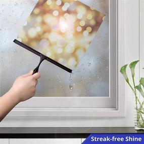 img 2 attached to 🚿 Efficient 12” Shower Squeegee in Bronze Finish - Ideal for Windows, Glass Shower Doors, Car Windshield, Mirrors, Tile Walls, Kitchen Surfaces, and More