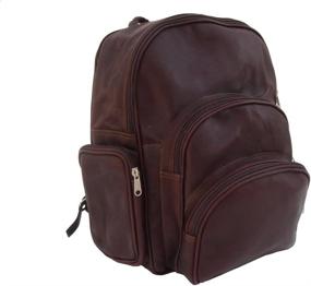 img 2 attached to Piel Leather Expandable Backpack Chocolate Outdoor Recreation