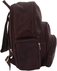 img 1 attached to Piel Leather Expandable Backpack Chocolate Outdoor Recreation