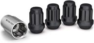 🔒 enhance security with white knight 40700smbt matte black wheel lock - 4 pack,12mm x 1.50 thread logo