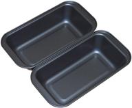 nonstick loaf pan set - 6.7 x 3.5 inch carbon steel toast pans for baking bread with oven, gray (set of 2) logo