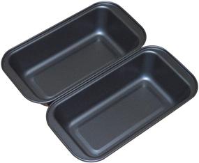 img 4 attached to Nonstick Loaf Pan Set - 6.7 x 3.5 Inch Carbon Steel Toast Pans for Baking Bread with Oven, Gray (Set of 2)