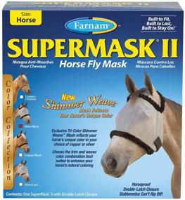 img 1 attached to 🐴 SuperMask II Shimmer Weave Mesh Horse Fly Mask
