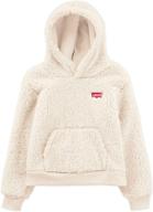 толстовка с капюшоном levis girls sherpa buttercream логотип