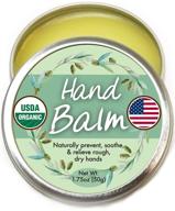 🌿 usda certified organic hand cream balm - repair dry cracked hands - natural moisturizing hand repair cream for men and women - 100% made in usa logo